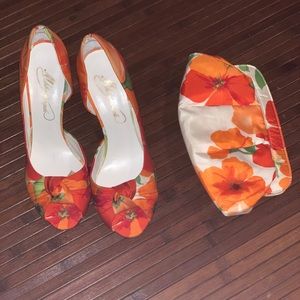 Shoes & small matching clutch!